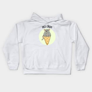 Mice Cream Funny Animal Pun Kids Hoodie